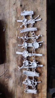 EARLY SPRING - Multi Stone - Sculptural Bracelet - Art In Motion Jewelry & Metal Studio LLC