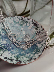 Organic Handmade Paper Clip Chain Necklace - Art In Motion Jewelry & Metal Studio LLC