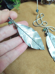 BOHEMIAN RHAPSODY - SIGNATURE PIECE - Sterling Silver - Feather Cuff Necklace - Art In Motion Jewelry & Metal Studio LLC