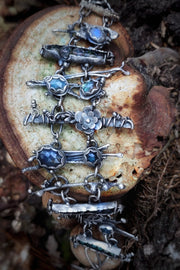 EARLY SPRING - Multi Stone - Sculptural Bracelet - Art In Motion Jewelry & Metal Studio LLC