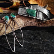 DANGLE EARRINGS - Turquoise - Sterling Silver Earrings - Art In Motion Jewelry & Metal Studio LLC
