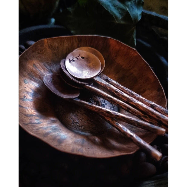Hand Forged Copper Tea or Bar Spoon - Art In Motion Jewelry & Metal Studio LLC