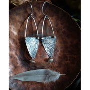 RIVERS EDGE COLLECTION - Sterling Silver & pebble Earrings - Art In Motion Jewelry & Metal Studio LLC