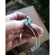 MOONSTONE HOOPS - Lightweight Gemstone - Sterling Silver Earrings - Art In Motion Jewelry & Metal Studio LLC
