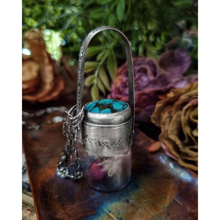 Tiny Treasures Necklace  - Glass Vessel - HIDDEN WONDERS COLLECTION - Art In Motion Jewelry & Metal Studio LLC