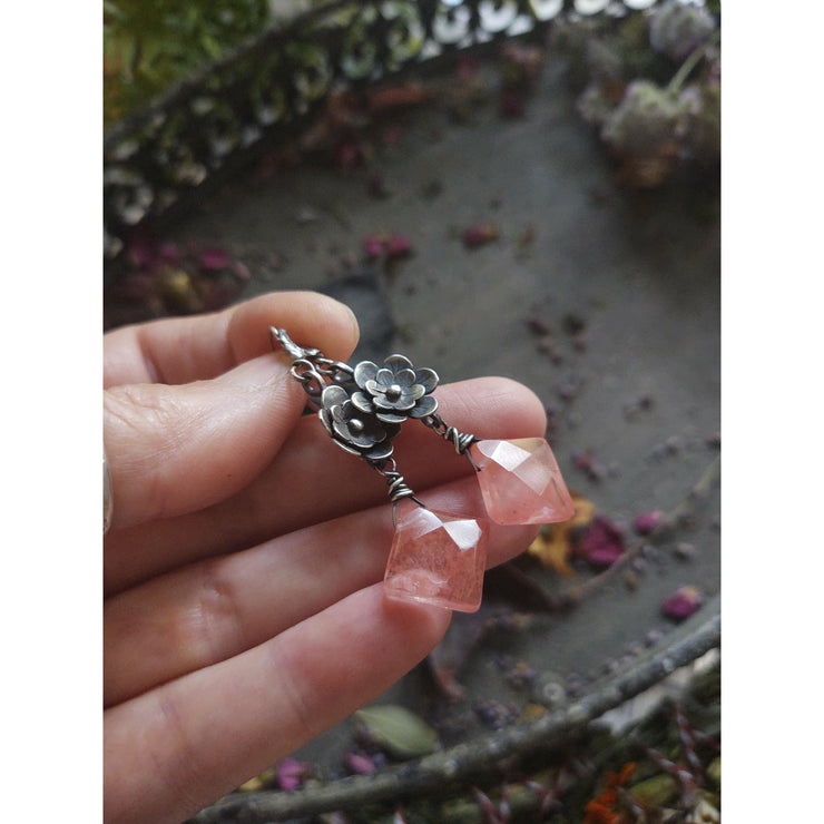 FLOWER Earrings - Sterling Silver - Art In Motion Jewelry & Metal Studio LLC