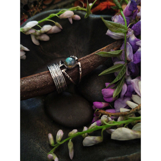 ANGLES Labradorite Ring • Ready To Ship • Sterling Silver - Art In Motion Jewelry & Metal Studio LLC