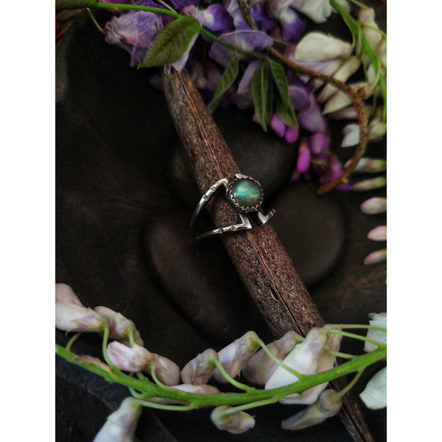 ANGLES Labradorite Ring • Ready To Ship • Sterling Silver - Art In Motion Jewelry & Metal Studio LLC