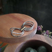 BOUND TOGETHER - STACK RING - Wide Band - Art In Motion Jewelry & Metal Studio LLC