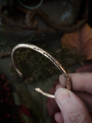 TRIBAL CUFF - BANGLE BRACELET - Bali Style Thick Stack Bracelet - Gold Filled - Art In Motion Jewelry & Metal Studio LLC