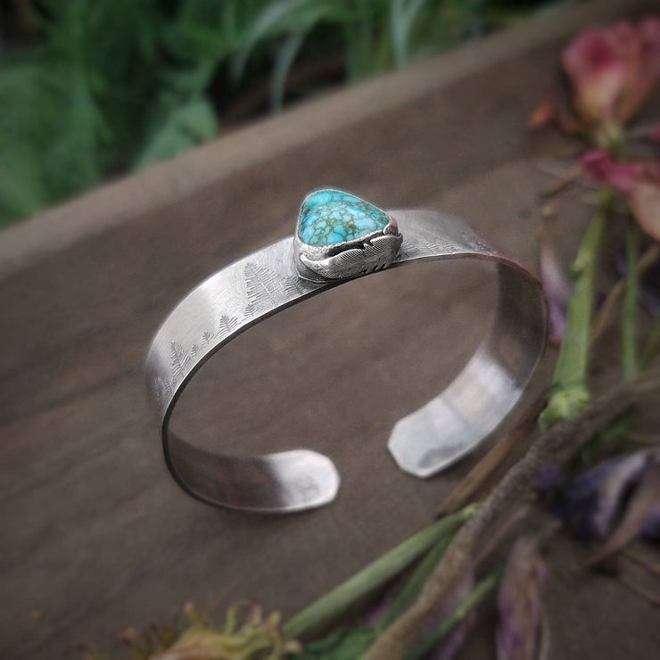 INTO THE FOREST • Turquoise Bracelet • Sterling Silver or 14k Gold - Art In Motion Jewelry & Metal Studio LLC