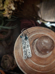 STAMPED BAR Earrings - Moroccan Dreams Collection - Art In Motion Jewelry & Metal Studio LLC