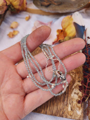 WRAP BRACELET- Beaded ~ Aquamarine Necklace or Bracelet - Art In Motion Jewelry & Metal Studio LLC