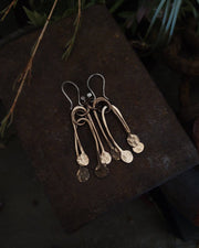 Double Horseshoe Design - Artisan Earrings - Silver and Bronze - Art In Motion Jewelry & Metal Studio LLC