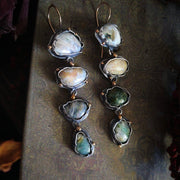 OCEAN PEBBLES - Long Jasper Earrings - Sterling Silver - Art In Motion Jewelry & Metal Studio LLC