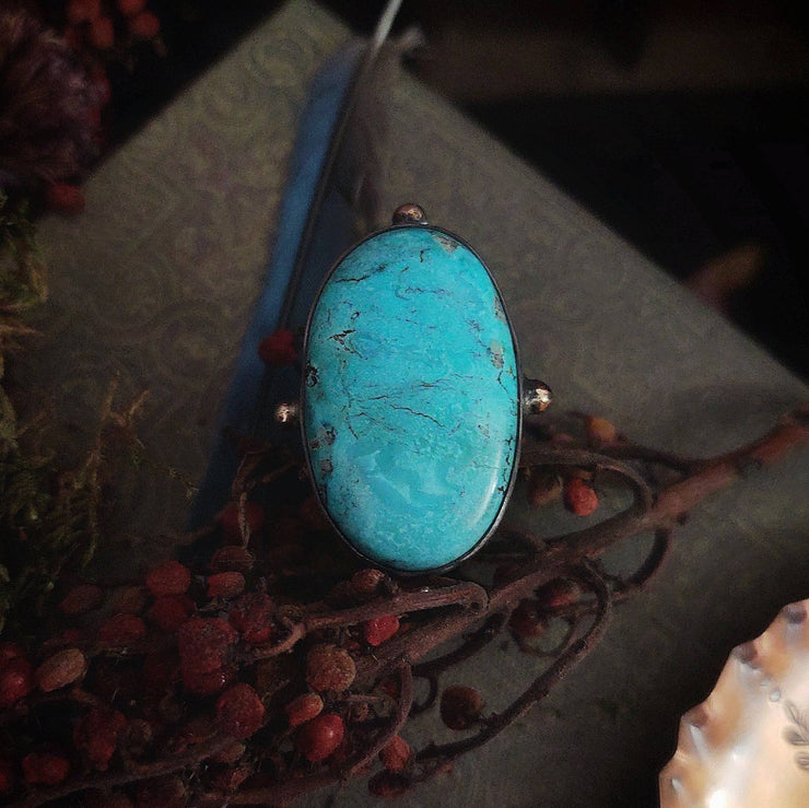 BOLD Turquoise - STATEMENT RING - Art In Motion Jewelry & Metal Studio LLC