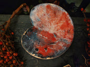HEART ENAMELED TRINKET DISH - Rustic Copper Dish - Art In Motion Jewelry & Metal Studio LLC