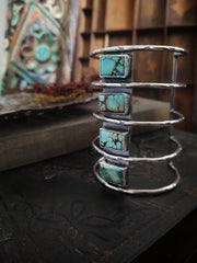 EPIC - Kingman Turquoise - Statement Cuff Bracelet - Art In Motion Jewelry & Metal Studio LLC