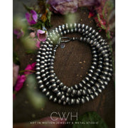 Sterling Silver Navajo Pearl Necklace - Art In Motion Jewelry & Metal Studio LLC