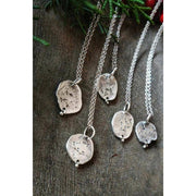 WINTERBERRY - Rustic Charm Necklace, Pearl Necklace - Art In Motion Jewelry & Metal Studio LLC