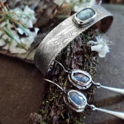 CREEKSIDE • Hand Engraved Water Scene • Sterling Silver Bracelet - Art In Motion Jewelry & Metal Studio LLC