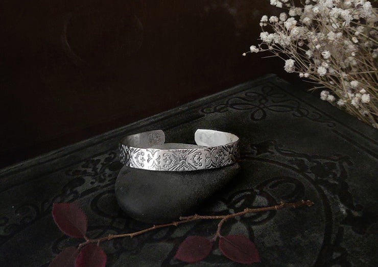 STAMPED CUFF Bracelet - Moroccan Dreams Collection - Art In Motion Jewelry & Metal Studio LLC